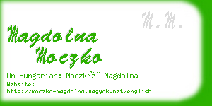 magdolna moczko business card